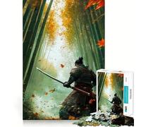 Samurai in Bamboo Forest Hard Jigsaw Puzzle for Adults 1000 Pieces Intellect Toy Cozy Time Quality Cut (50x75cm)
