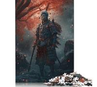 Samurai in Burning Land 1000 Pieces Wooden Jigsaw Puzzles Unique Puzzle Creative Jigsaw Puzzles Gift for Adults,Family Game Challenge Activity 1000pcs (75x50cm)