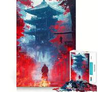Samurai in Fire And Rain Jigsaw Puzzles for Adults 1000 Pieces Brain Skill Relaxed Mind Exact Edge Art Collection Piece (50x75cm)