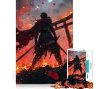 Samurai in Flames 1000 Piece Jigsaw Puzzle for Teenagers Intellect Toy Mental Relax Quality Cut (50x75cm)