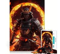 Samurai in Flames 1000 Piece Jigsaw Puzzles for Adults Teenagers Recall Build Slow Enjoy Exact Cut Art Collectible (38x26cm)