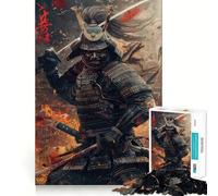 Samurai in Flames 1000 Piece Jigsaws for Adults Puzzle Strengthen Recall Stress Relief Quality Edge Bday Surprise (50x75cm)