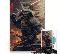 Samurai in Flames 1000 Pieces Jigsaw Puzzles for Teenagers Logic Train Toy Quiet Fun Smooth Cut Lovely Gift (38x52cm)