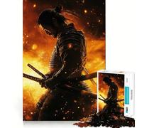 Samurai in Flames 1000 Pieces Jigsaws Adults Puzzles Think Smart Toy Home Activity Smooth Cut Xmas Surprise (38x26cm)