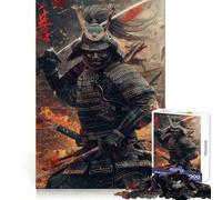 Samurai in Flames Jigsaw Puzzle 1000 Piece for Teenagers Logic Sense Toy Calm Pastime Smooth Edge Premium Gift (38x26cm)