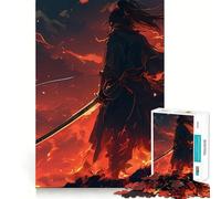 Samurai in Flames Jigsaw Puzzle 1000 Piece for Teenagers Reason Skill Toy Relaxing Fun Exact Cut (38x26cm)