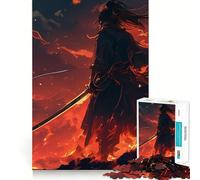Samurai in Flames Jigsaw Puzzle for Teenagers 1000 Pieces Boost Memory Relaxing Fun Premium Cut Stylish Gift (50x75cm)