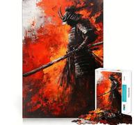 Samurai in Flames Jigsaw Puzzles 1000 Piece for Teenagers Pure Logic Toy Gentle Relax Clean Cut Fine Art Piece (38x52cm)