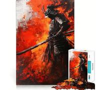 Samurai in Flames Jigsaw Puzzles for Teenagers 1000 Piece Brain Workout Toy Mental Relax Art Assembly Unique Gift (50x75cm)