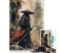 Samurai in Misty Forest 1000 Piece Jigsaw Puzzles for Adults Teenagers Intellect Toy Home Enjoy Quality Cut Classic Gift (38x26cm)