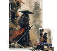 Samurai in Misty Forest Hard Jigsaw Puzzle for Adults 1000 Pieces Recall Boost Quiet Calm Smooth Cut Classic Gift (38x52cm)