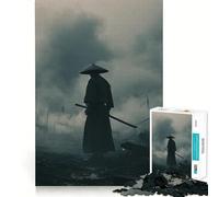 Samurai in Misty Landscape Jigsaw Puzzles for Teenagers 1000 Piece Mind Challenge Toy Relaxing Fun Precise Cut Festive Gift (38x52cm)