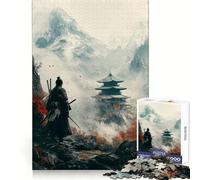 Samurai in Misty Mountain Landscape 1000 Piece Jigsaw Puzzles for Adults Jigsaw Recall Boost Mental Relax Smooth Cut Birthday Gift (38x26cm)