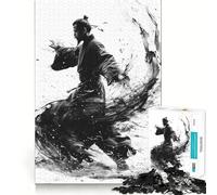 Samurai in Motion Hard Jigsaw Puzzle for Adults 1000 Pieces Reason Skill Toy Family Time Tight Cut Art Collectible (50x75cm)