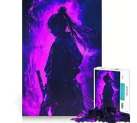 Samurai in Purple Flames 1000 Piece Jigsaws for Adults Puzzle Strengthen Recall Stress Relief Quality Edge Bday Surprise (38x26cm)