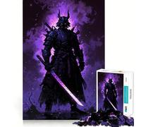 Samurai in Purple Haze 1000 Pieces Jigsaw Puzzles for Teenagers Strong Logic Toy Family Time Clear Edge Warm Surprise (38x26cm)