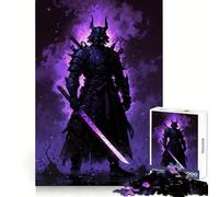 Samurai in Purple Haze Jigsaw Puzzles for Adults 1000 Pieces Brain Skill Relaxed Mind Exact Edge Art Collection Piece (50x75cm)