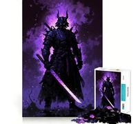 Samurai in Purple Haze Jigsaw Puzzles for Adults 1000 Pieces Brain Skill Relaxed Mind Exact Edge Art Collection Piece (50x75cm)