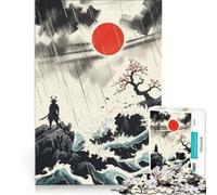 Samurai in Rain with Rising Sun 1000 pcs Puzzle