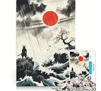 Samurai in Rain with Rising Sun 1000 pcs Puzzle