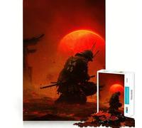 Samurai in Red Landscape Hard Jigsaw Puzzle for Adults 1000 Pieces Recall Boost Quiet Calm Smooth Cut Classic Gift (38x26cm)