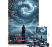 Samurai in Stormy Lake 1000 Piece Jigsaw Puzzle for Teenagers Strengthen Recall Peaceful Fun Quality Edge (50x75cm)