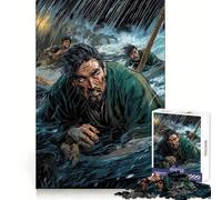Samurai in Stormy Sea 1000 Piece Jigsaw Puzzles for Adults Teenagers Recall Build Slow Enjoy Exact Cut Art Collectible (38x26cm)