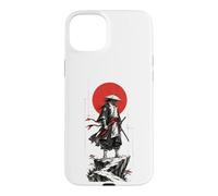 Samurai in the Ink Wash Winds Japanese Warrior Art Case for iPhone 15 Plus