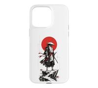 Samurai in the Ink Wash Winds Japanese Warrior Art Case for iPhone 15 Pro Max
