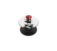Samurai in the Ink Wash Winds Japanese Warrior Art PopSockets Adhesive PopGrip