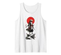 Samurai in the Ink Wash Winds Japanese Warrior Art Tank Top