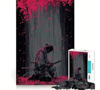 Samurai in The Rain Jigsaw Puzzle for Teenagers 1000 Pieces Boost Memory Relaxing Fun Premium Cut Stylish Gift (50x75cm)
