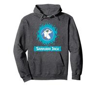 Samurai Jack Samurai Jack Blue Eclipse Pullover Hoodie, Adult Unisex, Dark Heather Grey, Medium
