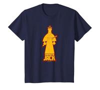 Samurai Jack Samurai Jack Character T-Shirt, Youth, Navy Blue, X-Small