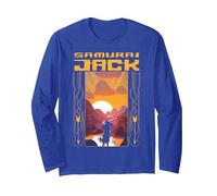 Samurai Jack Sunrise Long Sleeve T-Shirt, Adult Unisex, Royal Blue, Medium