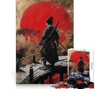Samurai Japan Landscape 1000 Piece Jigsaw Puzzles for Teenagers Jigsaw Think Toy Together Fun Sharp Cut Art Collectible (38x52cm)