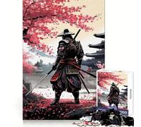 Samurai Japan Landscape Jigsaw Puzzle 1000 Piece for Teenagers Logic Sense Toy Calm Pastime Smooth Edge Premium Gift (50x75cm)