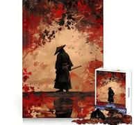 Samurai Japan Landscape Jigsaw Puzzle 1000 Piece for Teenagers Logic Sense Toy Calm Pastime Smooth Edge Premium Gift (38x26cm)