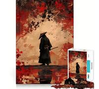 Samurai Japan Landscape Jigsaw Puzzle 1000 Piece for Teenagers Logic Sense Toy Calm Pastime Smooth Edge Premium Gift (38x26cm)
