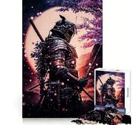 Samurai Japan Neon Cherry Jigsaw Puzzle 1000 Piece for Teenagers Reason Skill Toy Relaxing Fun Exact Cut (38x26cm)