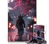 Samurai Japan Sakura Jigsaw Puzzles for Adults 1000 Pieces Brain Skill Relaxed Mind Exact Edge Art Collection Piece (50x75cm)