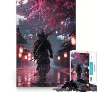 Samurai Japan Sakura Jigsaw Puzzles for Adults 1000 Pieces Brain Skill Relaxed Mind Exact Edge Art Collection Piece (50x75cm)