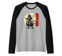 Samurai Japan Warrior Kanji Bushido Code Raglan Baseball Tee