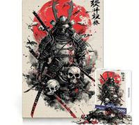Samurai Japan Watercolor Jigsaw Puzzles for Adults 1000 Piece Strengthen Recall Casual Fun Quality Edge Stylish Gift (38x52cm)