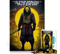 Samurai Japanese 1000 Teenager Pieces Jigsaw Puzzle Memory Boost Calm Escape Pattern Assembly Warm Surprise (38x52cm)