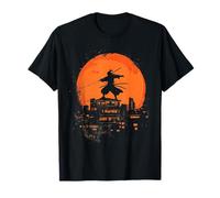 Samurai Japanese Art Vintage Warrior Shadow Sun Retro T-Shirt