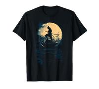 Samurai Japanese Art Vintage Warrior Shadow Sun Retro T-Shirt