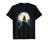 Samurai Japanese Art Vintage Warrior Shadow Sun Retro T-Shirt