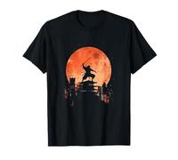 Samurai Japanese Art Vintage Warrior Shadow Sun Retro T-Shirt