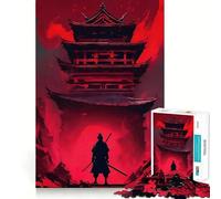 Samurai Japanese Landscape 1000 Piece Jigsaws for Teenagers Puzzle Smart Game Group Play Image Assembly Wall Art Decor (50x75cm)